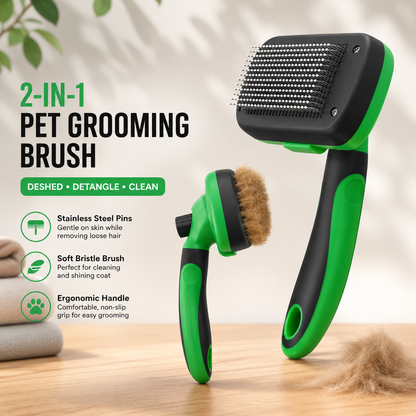 Self-Cleaning Deshedding Brush for Dogs & Cats