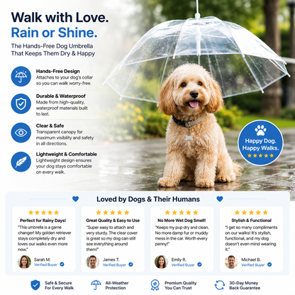 Pet Umbrella - Keeps Your Pet Dry in The Rain